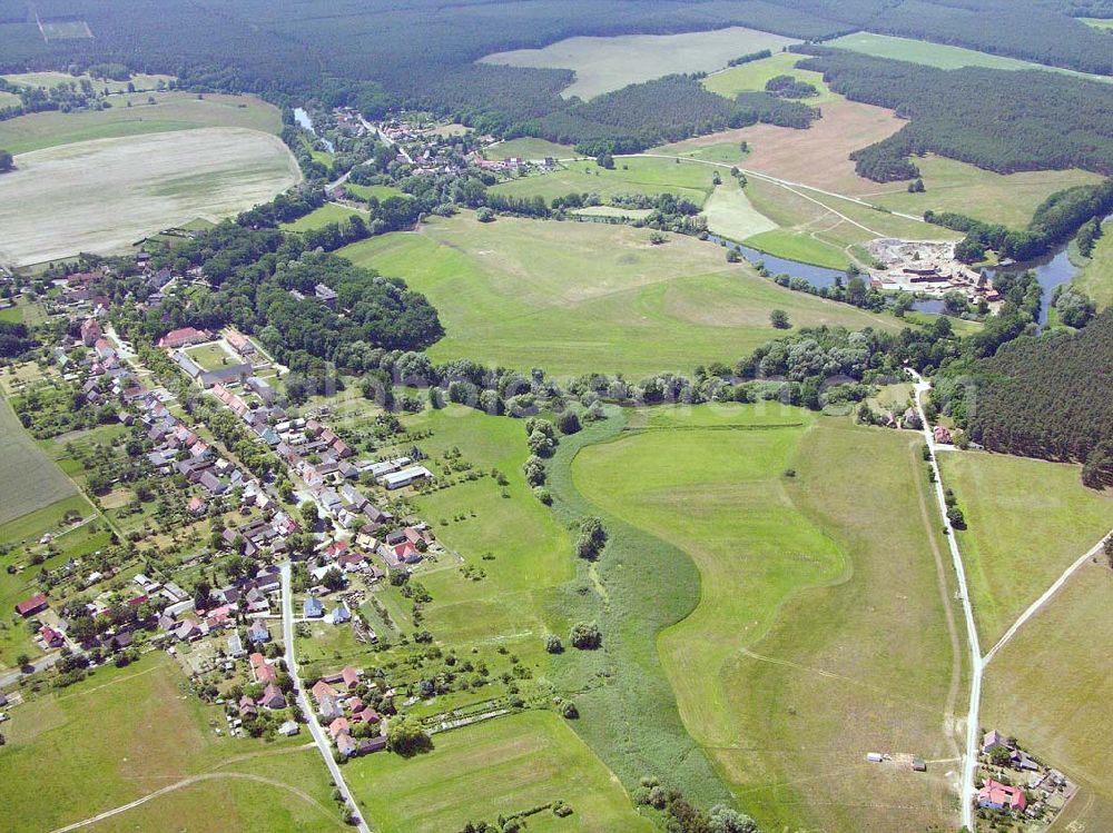 Görsleben from above - Blick auf 15848 Görsdorf.