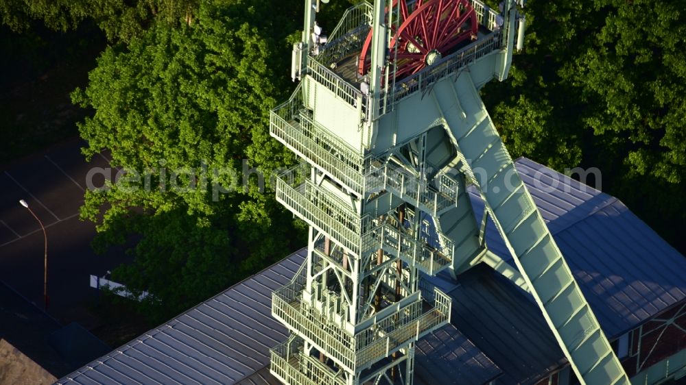 Willroth from the bird's eye view: The Georg mine in the iron ore, which has been closed since 1965, was mined in Willroth in the state of Rhineland-Palatinate, Germany