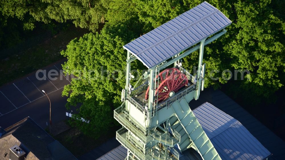 Aerial photograph Willroth - The Georg mine in the iron ore, which has been closed since 1965, was mined in Willroth in the state of Rhineland-Palatinate, Germany