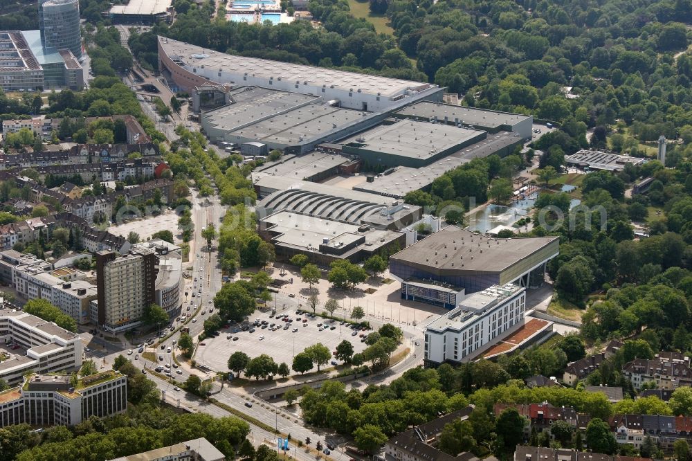 Essen OT Rüttenscheid from above - View of the Gruga complex in the district of Ruettenscheid in Essen in the state of North Rhine-Westphalia