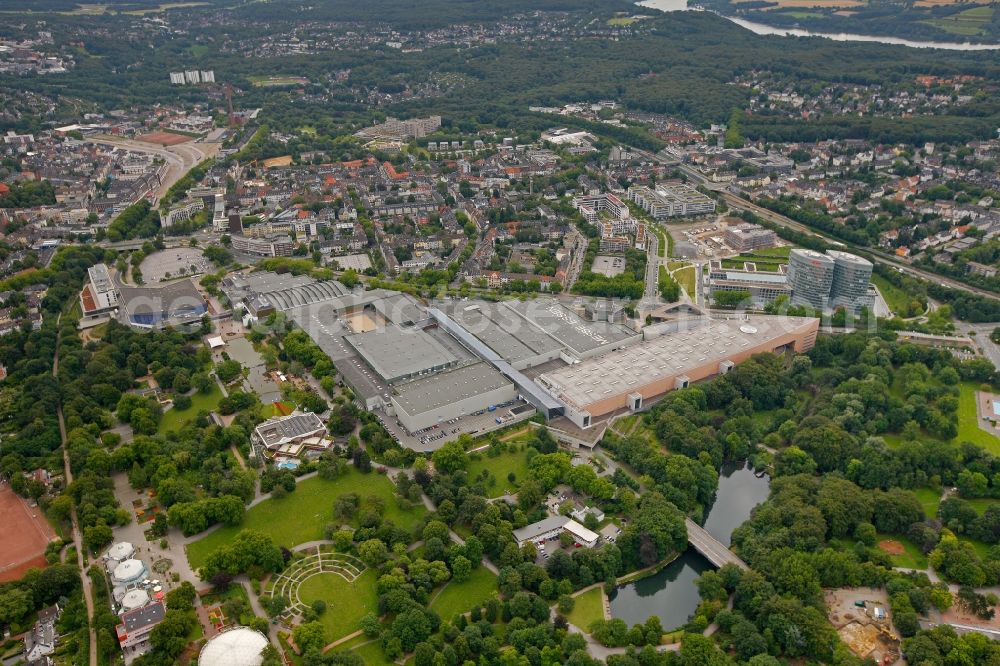 Aerial image Essen OT Rüttenscheid - View of the Gruga complex in the district of Ruettenscheid in Essen in the state of North Rhine-Westphalia