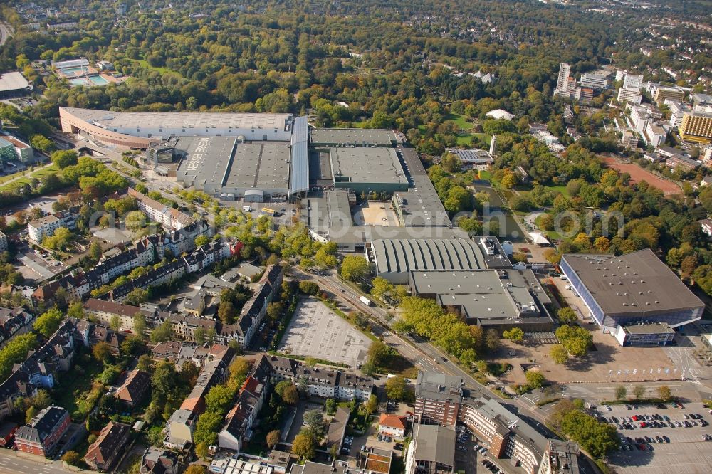 Essen OT Rüttenscheid from the bird's eye view: View of the Gruga complex in the district of Ruettenscheid in Essen in the state of North Rhine-Westphalia