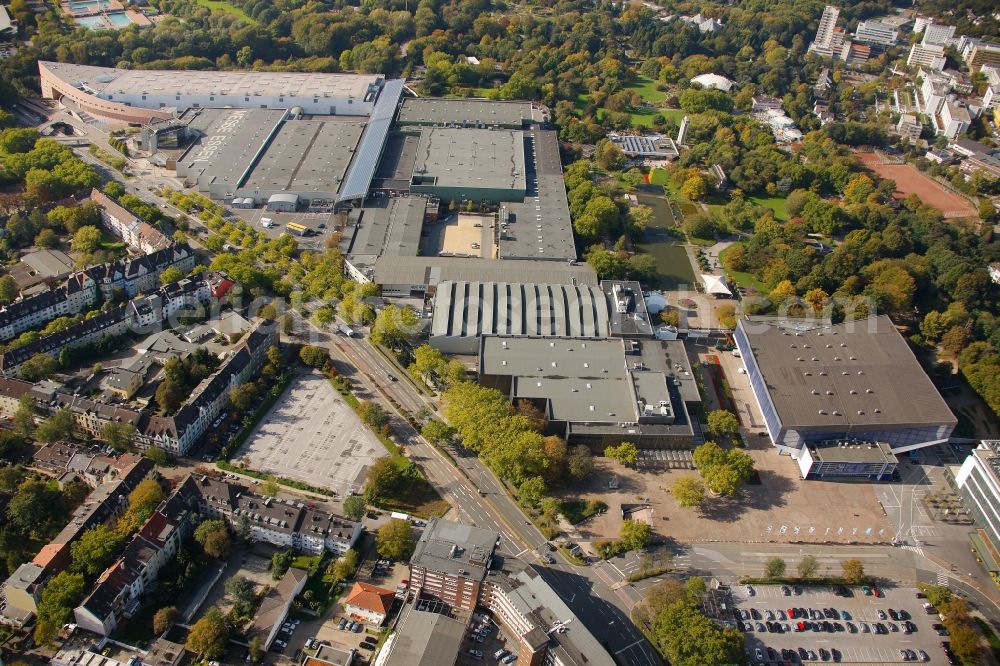 Aerial image Essen OT Rüttenscheid - View of the Gruga complex in the district of Ruettenscheid in Essen in the state of North Rhine-Westphalia