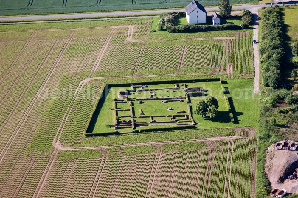 Aerial photograph Höxter - Ruines of the former former monastery tom Roden in Hoexter in the state North Rhine-Westphalia, Germany