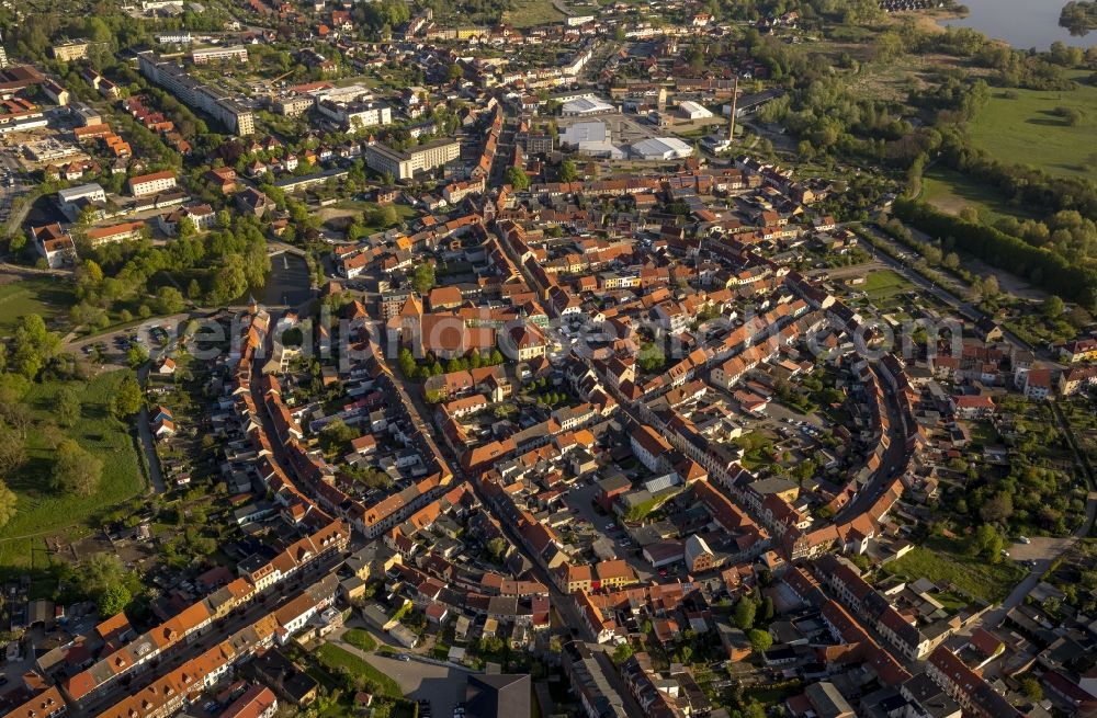 Aerial photograph Teterow - Town plan Teterow with St. Peter and St. Paul in the center of Old Teterow in Mecklenburg - Western Pomerania