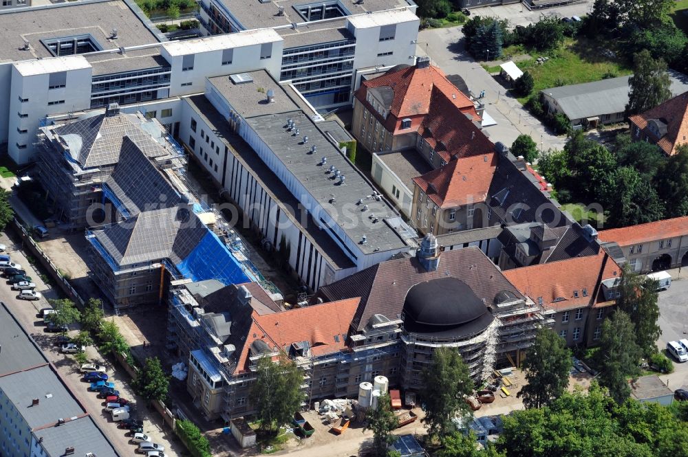 Aerial image Rostock - View of clearance of the surgical hospital Rostock in the state Mecklenburg-Western Pomerania