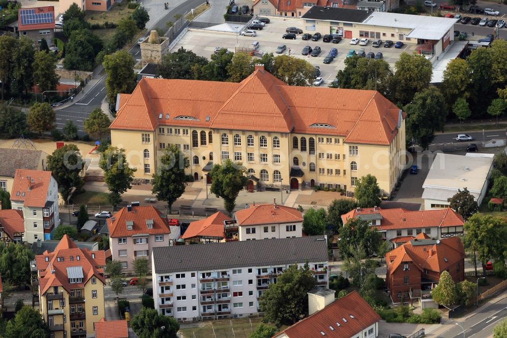 Aerial image Bad Langensalza - Elementary school in Bad Langensalza in Thuringia