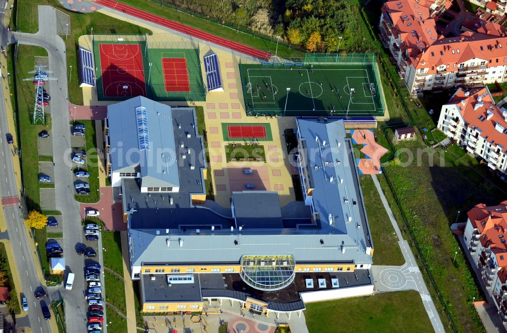 Aerial photograph Warszewo - View of primary school building in Warszewo in Poland