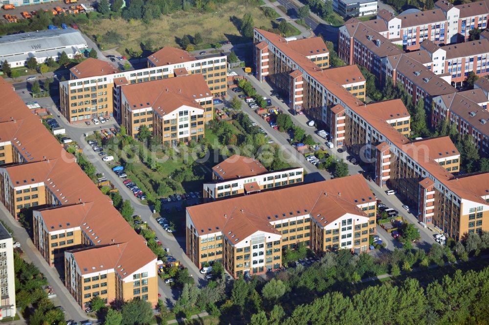 Aerial image Berlin - View at the GSG-industrial park in the Wolfener Street in the district Marzahn-Hellersdorf in Berlin. In the complex, several companies are located. It is administered by the GSG Asset GmbH & Co. KG management