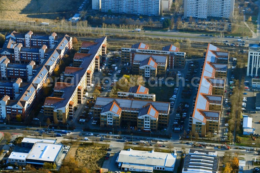 Berlin from the bird's eye view: View at the GSG-industrial park in the Wolfener Street in the district Marzahn-Hellersdorf in Berlin