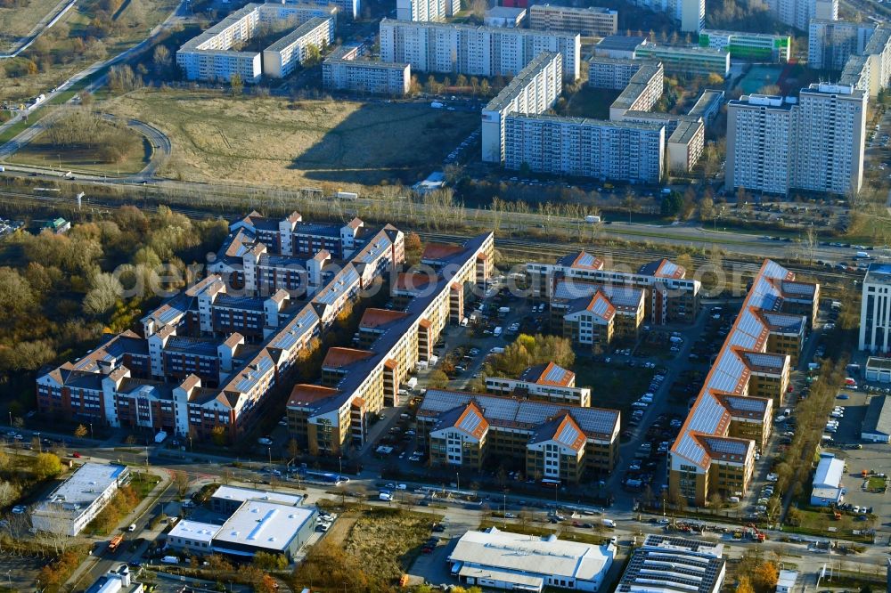 Aerial image Berlin - View at the GSG-industrial park in the Wolfener Street in the district Marzahn-Hellersdorf in Berlin