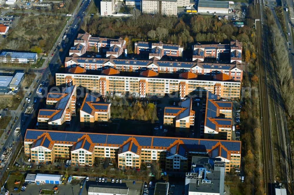 Berlin from the bird's eye view: View at the GSG-industrial park in the Wolfener Street in the district Marzahn-Hellersdorf in Berlin