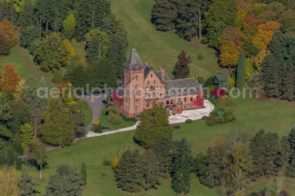 Mettlach from the bird's eye view: Castle Saareck in Mettlach in Saarland