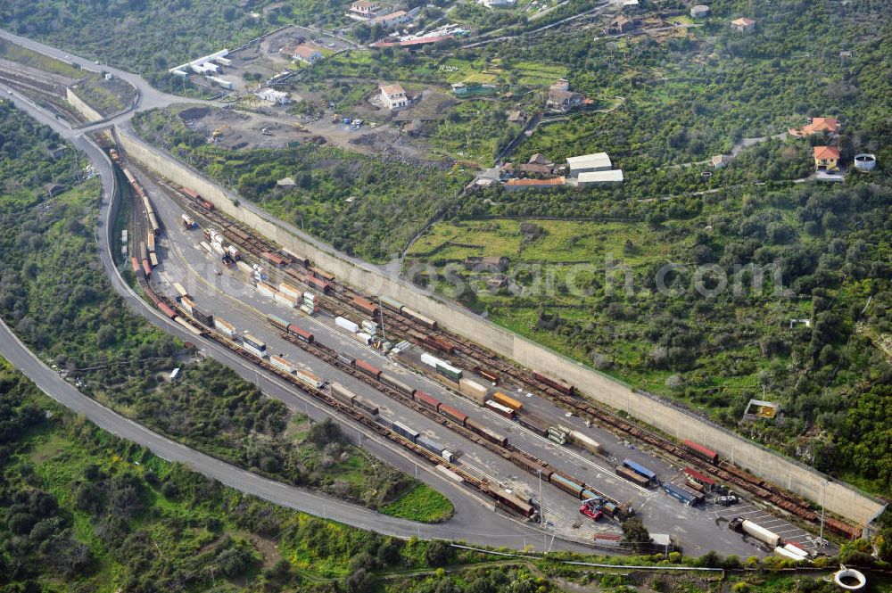 Aerial photograph Aci Castello - Depot at the street Prima Traversa Via Parafera in Aci Castello on Sicily in Italy