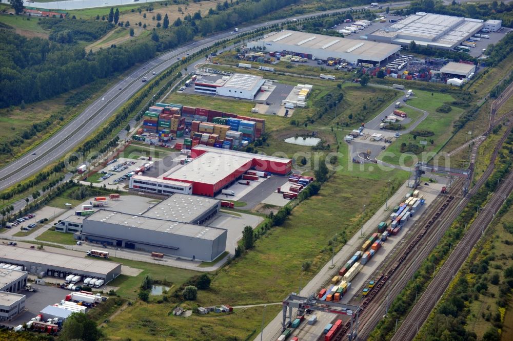 Aerial image Großbeeren - View of the grounds of the cargo center Großbeeren in Brandenburg