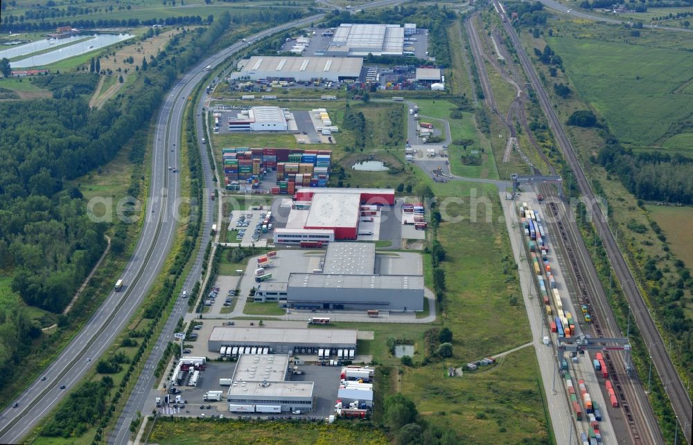 Aerial photograph Großbeeren - View of the grounds of the cargo center Großbeeren in Brandenburg