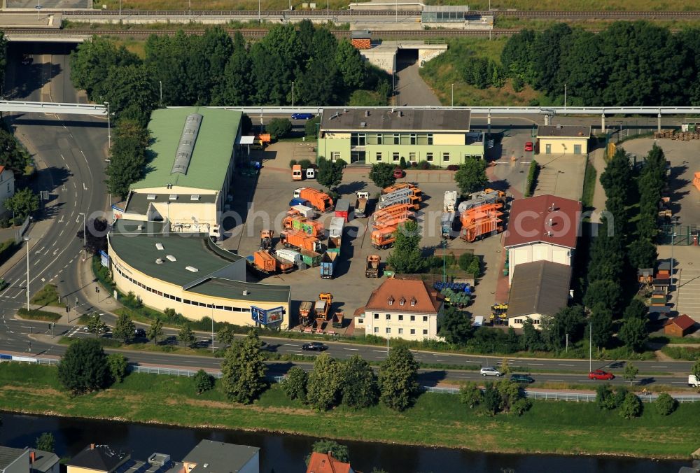 Aerial photograph Gera - View of the domicile of the recycling company GUD Geraer Umweltdienste GmbH & Co. KG in Gera in the state Thuringia