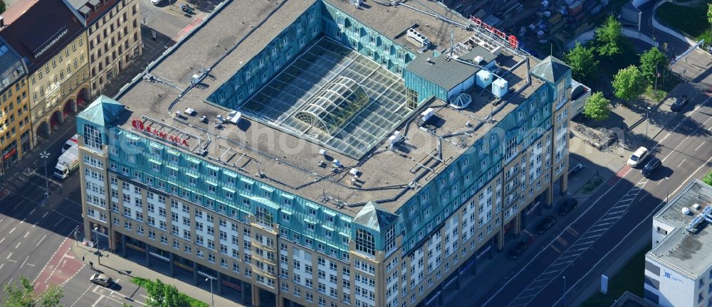 Aerial photograph Leipzig - View of the Gutenberg Galerie with Ramada Hotel Leipzig City Centre in Leipzig in Saxony