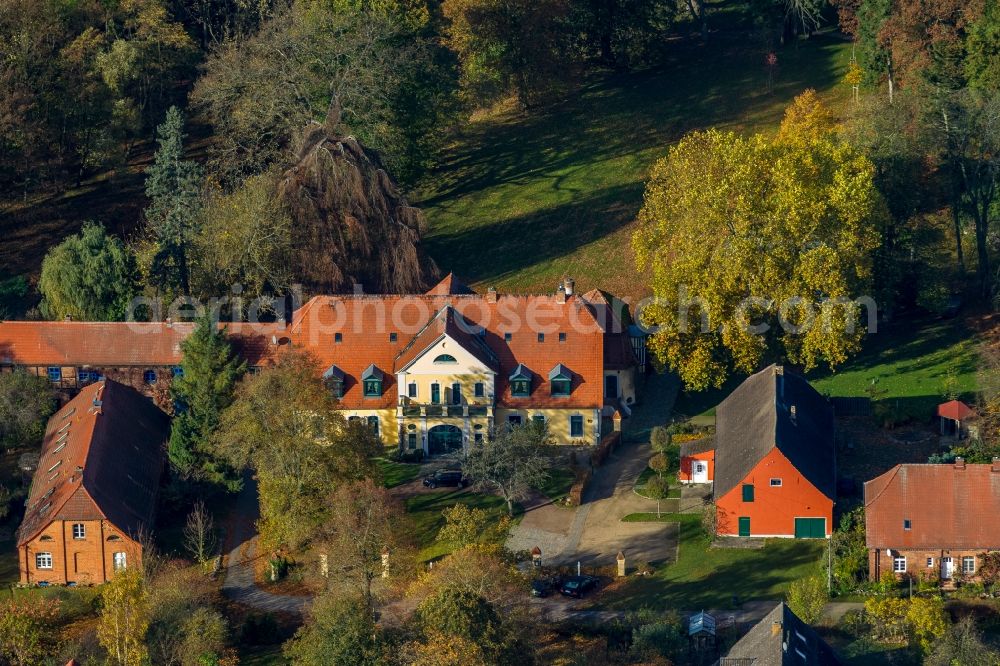 Vipperow OT Solzow from above - View of the farm house Solzow in Vipperow in the state Mecklenburg-West Pomerania