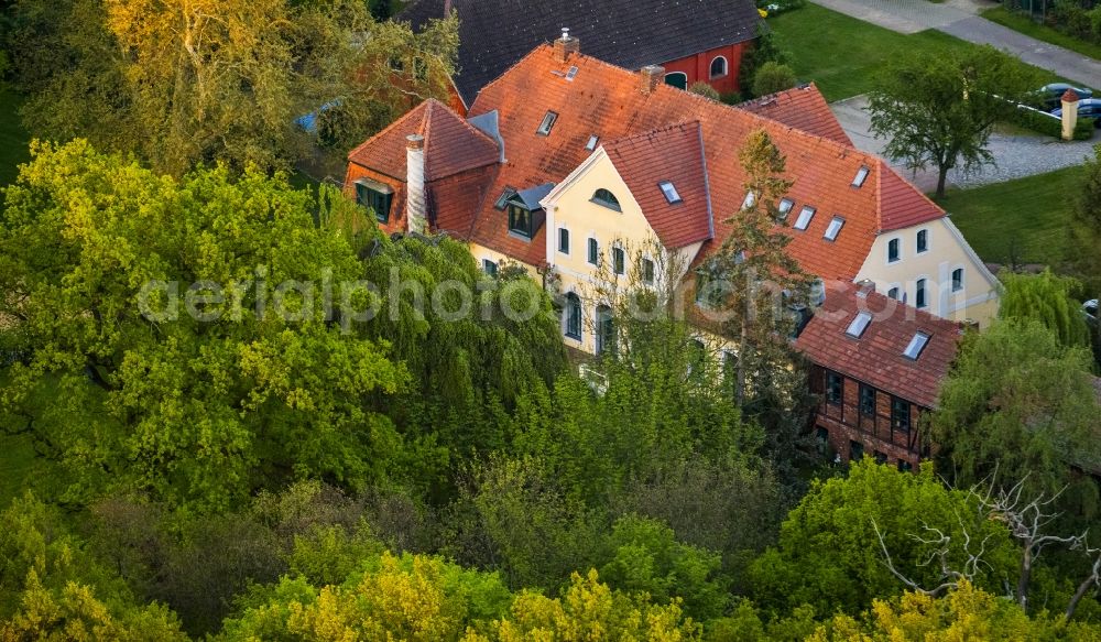 Vipperow OT Solzow from above - View of the farm house Solzow in Vipperow in the state Mecklenburg-West Pomerania