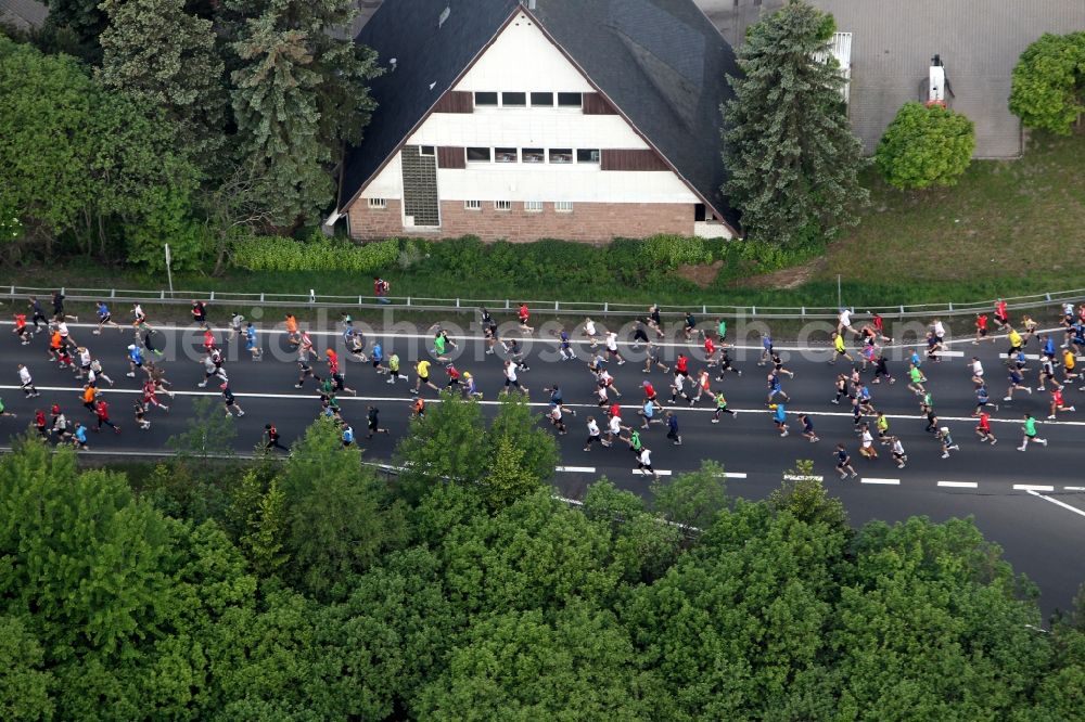 Aerial image Oberhof - GutsMuths - Rennsteig - run (cross country on the Rennsteig in memory of GutsMuths) in the Thuringian Forest in Oberhof in Thuringia