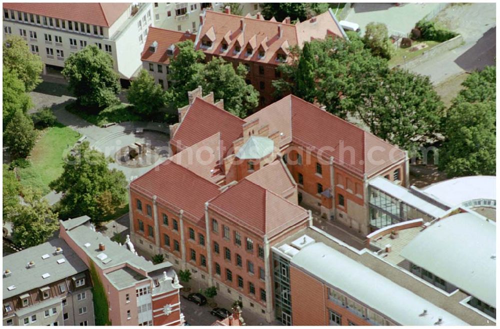 Aerial image Halberstadt - 22.08.2004 Blick auf das Gymnasium Martineum in Halberstadt Am Johannesbrunnen 34, 38820 Halberstadt Telefon: +49 03941 24227, Telefax: +49 03941 24227 E-Mail: info@martineum-halberstadt.de Achim Walder: