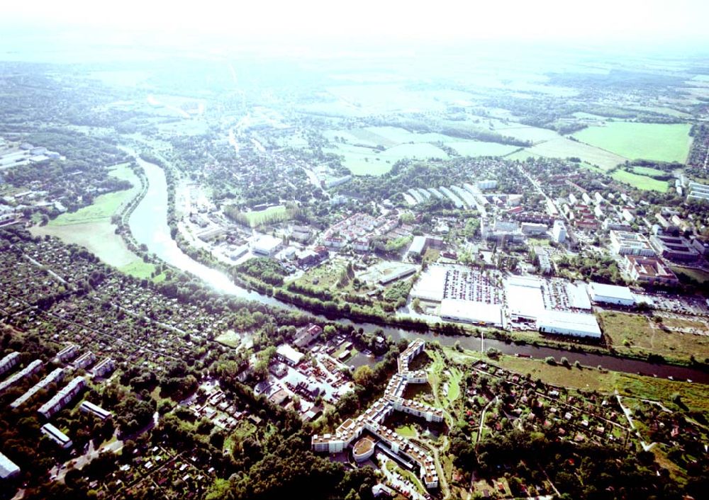 Aerial image Berlin - Steglitz - Hafen der BEHALA in Berlin - Steglitz am Teltowkanal.