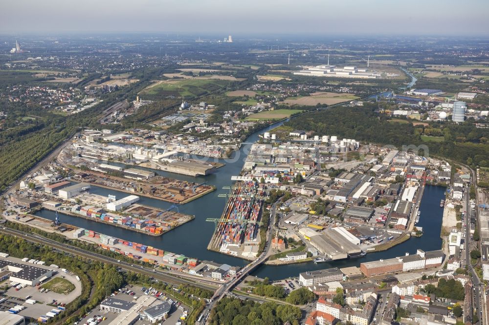 Aerial image Dortmund - Harbour of Dortmund in the Rhur area in North Rhine-Westfalia