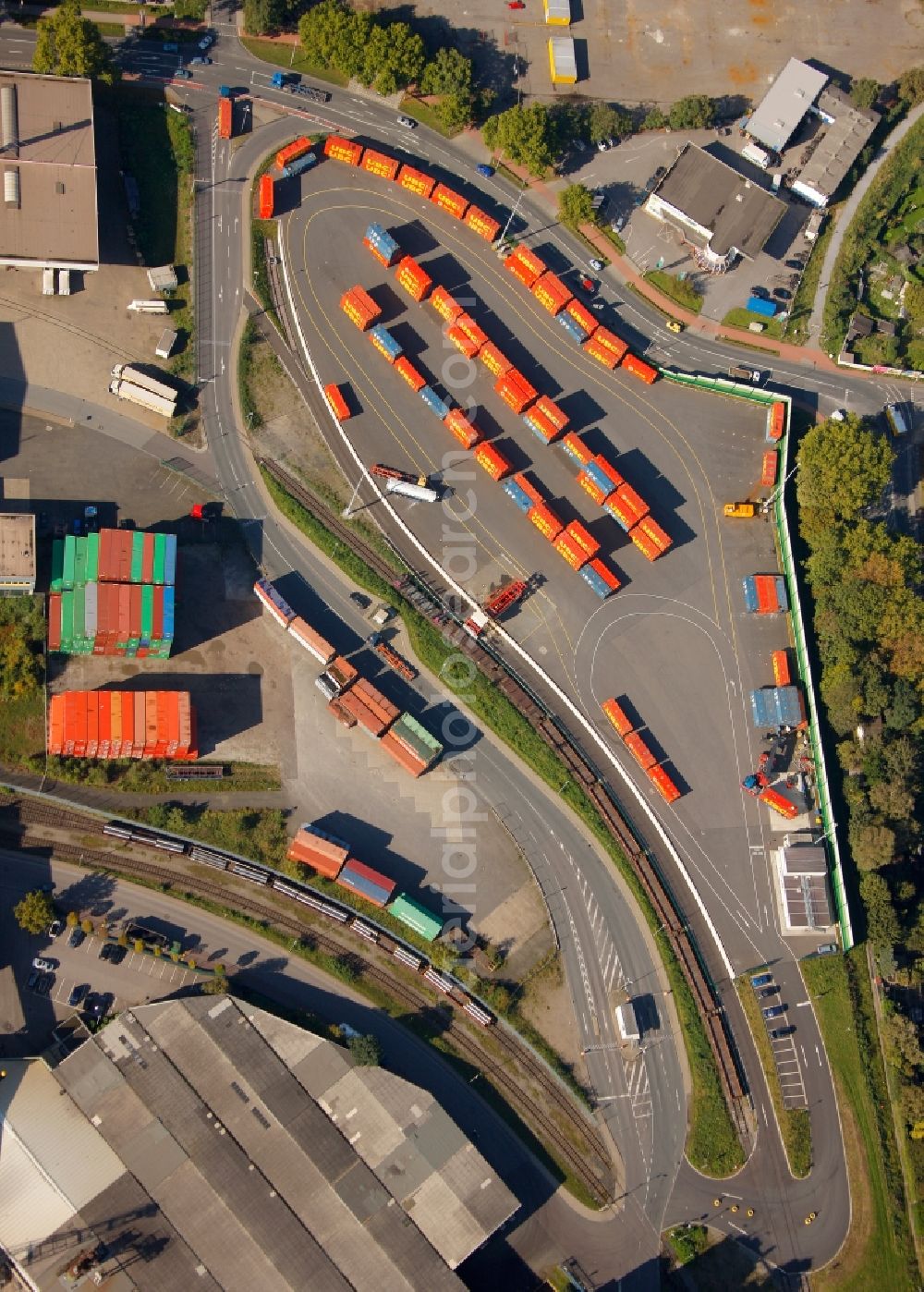 Aerial photograph Duisburg - View of the port of Duisburg in the state North Rhine-Westphalia