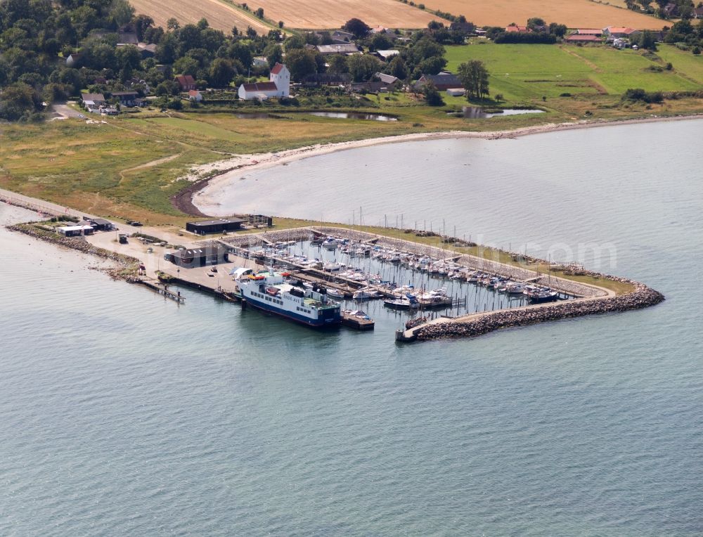 Aerial photograph Endelave - Port on the island of Endelave in Denmark