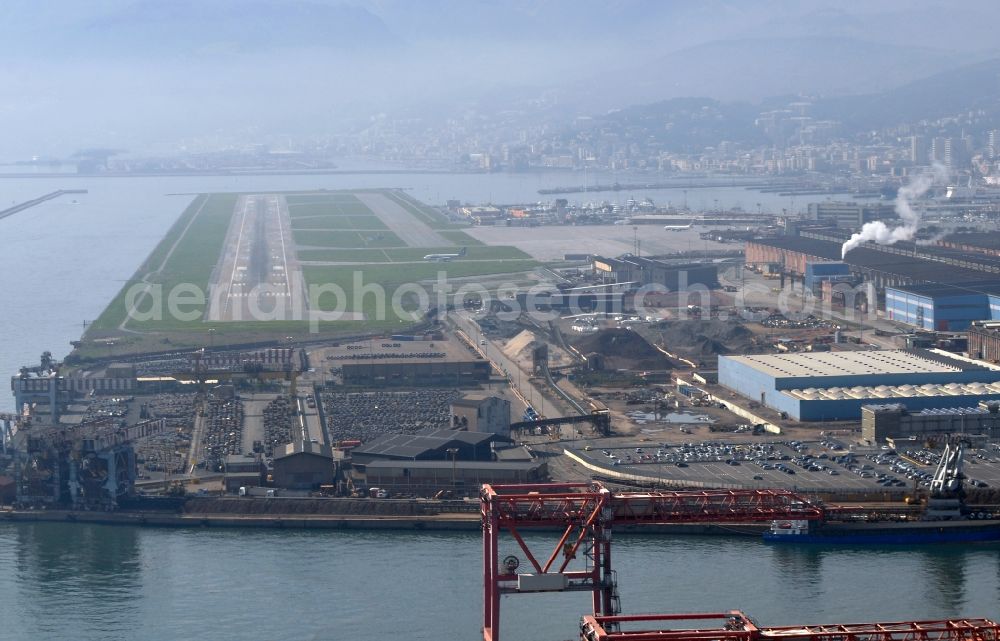 Aerial photograph Genua - View of the port of Genua in the province Liguria in Italy