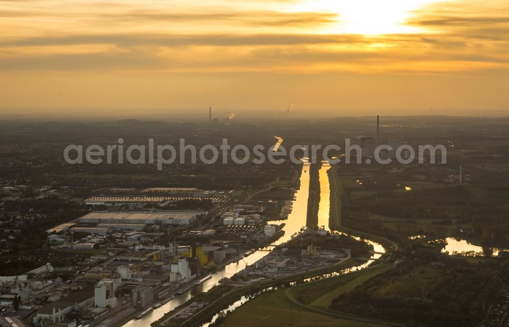 Hamm from above - View of the port in Hamm in the state North Rhine-Westphalia