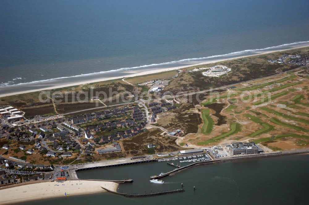 Aerial image Hörnum auf Sylt - Hafen von Hörnum auf Sylt. Kontakt: Bundes- Schutz- und Sicherheitshafen Hörnum, Am Kai, 25997 Hörnum/Sylt, Stützpunktleiter und Hafenmeister: Olaf Pforr, An der Düne 50, 25997 Hörnum, Tel. +49(0)4651 881027