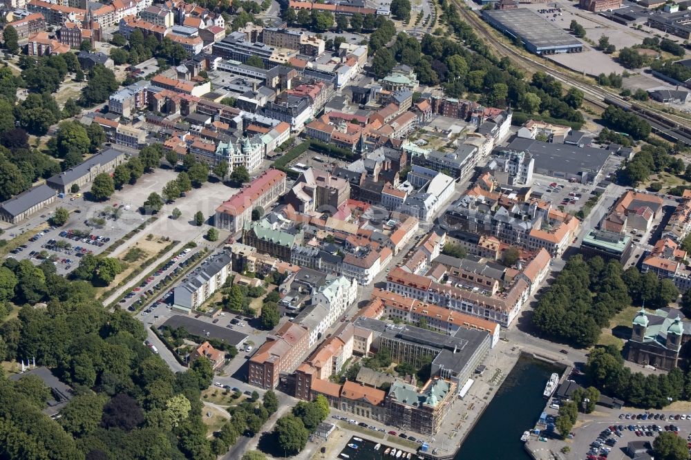 Aerial photograph Landskrona - City view of the port and industrial city of Öresund in Landskrona in Sweden