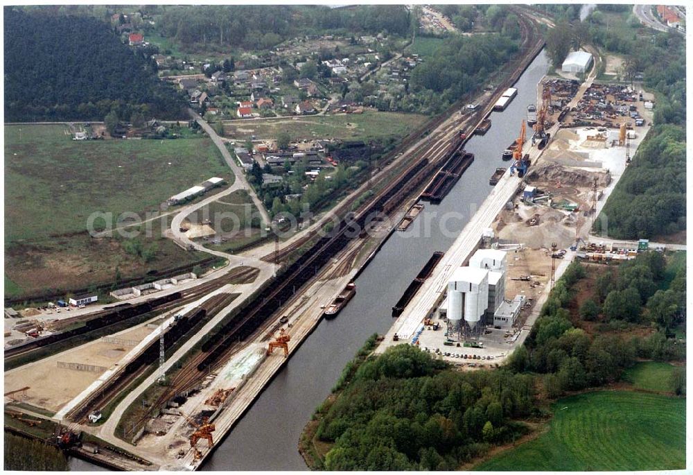 Königs Wusterhausen from the bird's eye view: Hafen in Königs Wusterhausen.