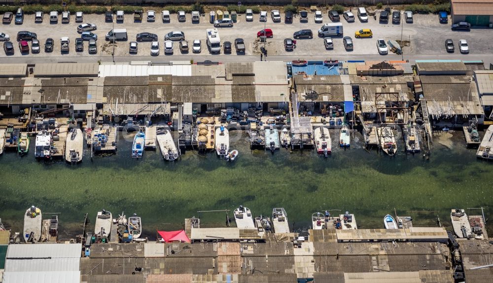 Aerial image Leucate - View of the port in Leucate in France