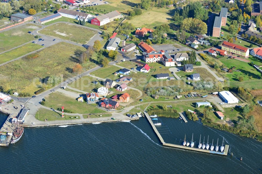 Aerial photograph Peenemünde - Overlooking the grounds of the former NVA navy base at Peenemünde on the Baltic island of Usedom in Mecklenburg-Vorpommern