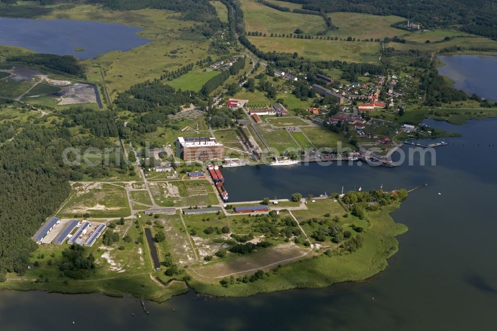 Peenemünde from above - View of the port of Peenemuende on the island Usedom in the state Mecklenburg-West Pomerania