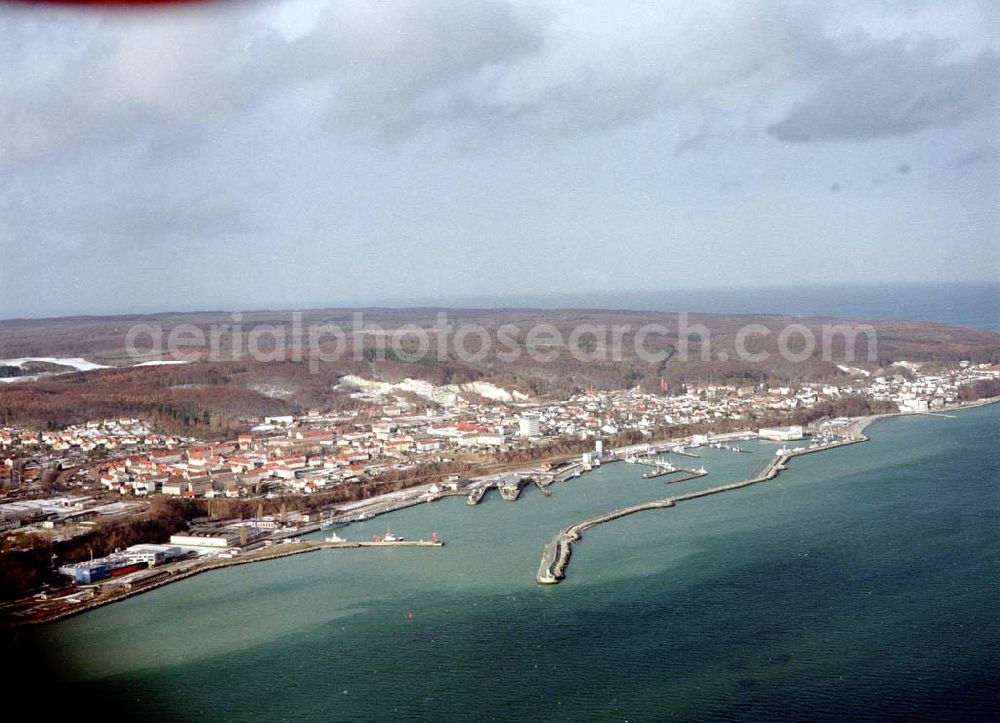 Aerial photograph Saßnitz / Rügen - MV - Hafen Saßnitz auf der Insel Rügen.