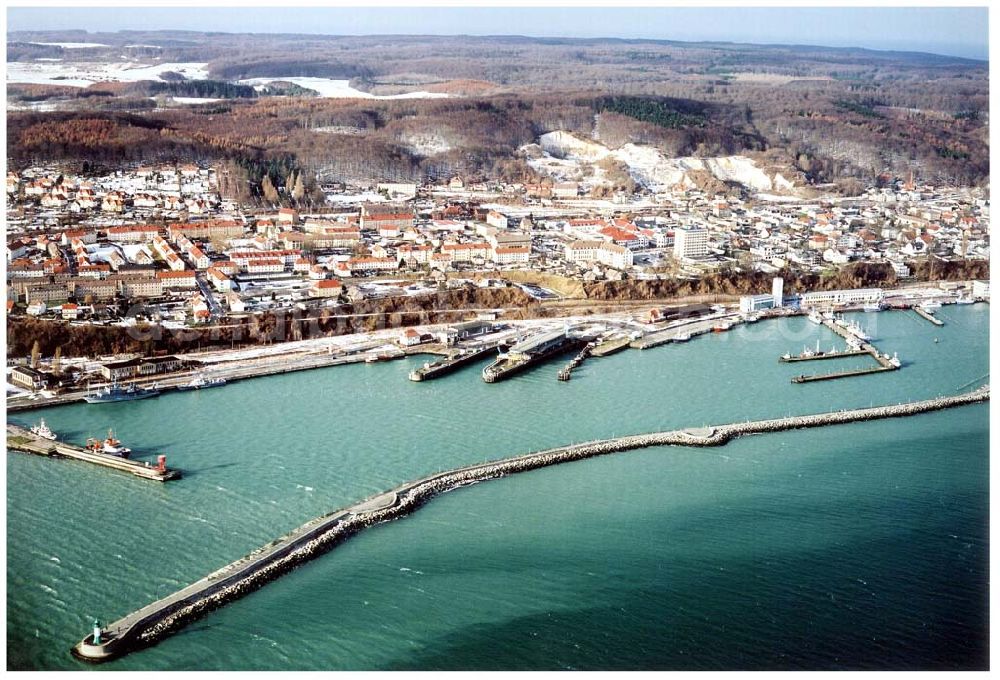 Saßnitz / Rügen - MV from above - Hafen Saßnitz auf der Insel Rügen.