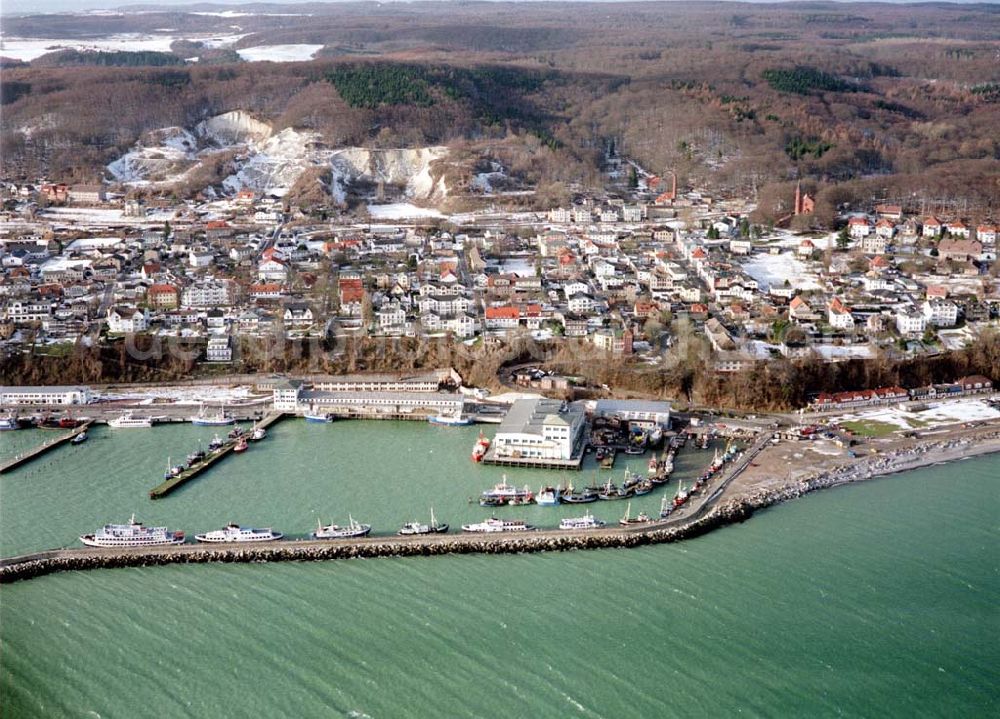 Aerial image Saßnitz / Rügen - MV - Hafen Saßnitz auf der Insel Rügen.