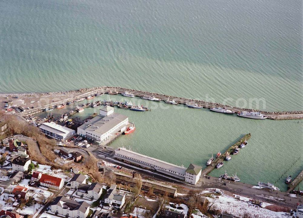 Aerial photograph Saßnitz / Rügen - MV - Hafen Saßnitz auf der Insel Rügen.