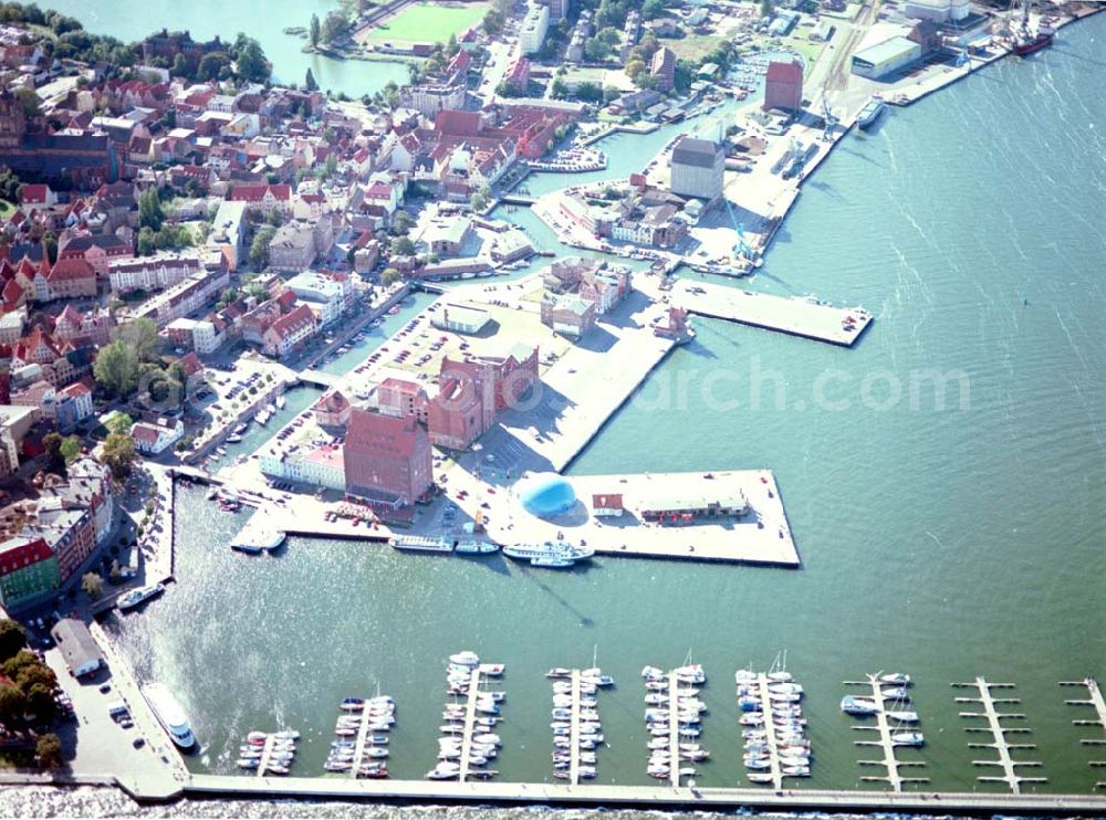 Stralsund / Mecklenburg Vorpommern from above - Hafen von Stralsund / 27.09.02