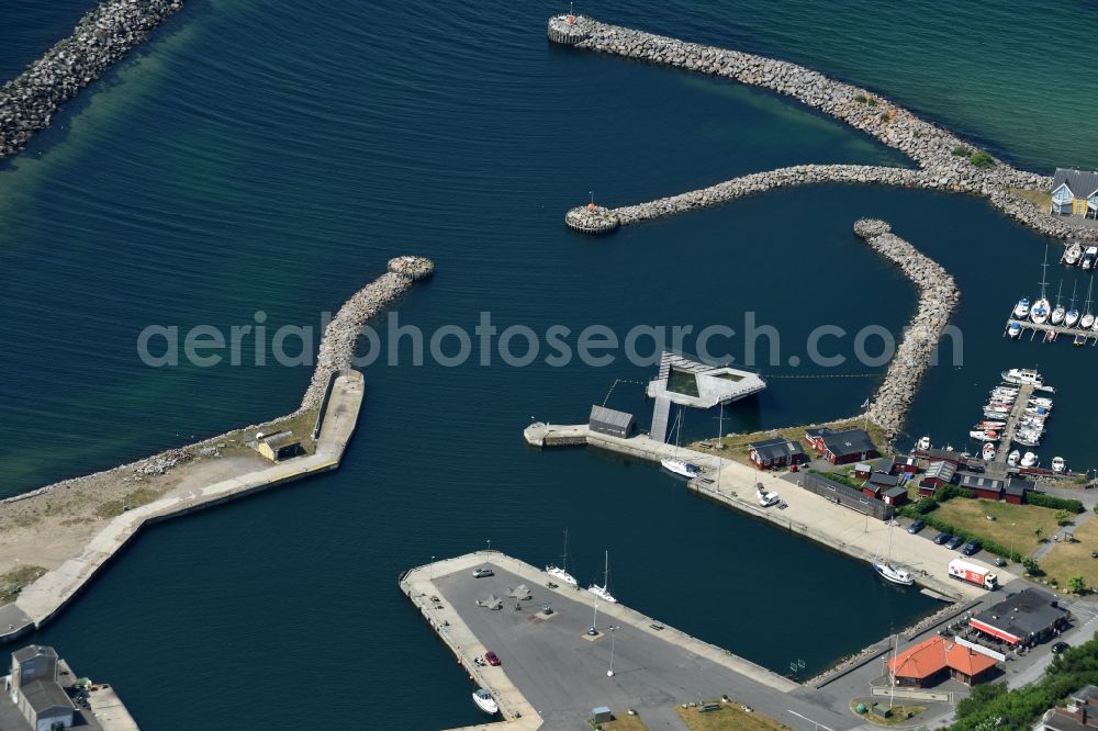 Aerial photograph Hasle - Port facilities on the seashore of the Baltic Sea in Hasle in Hovedstaden, Denmark