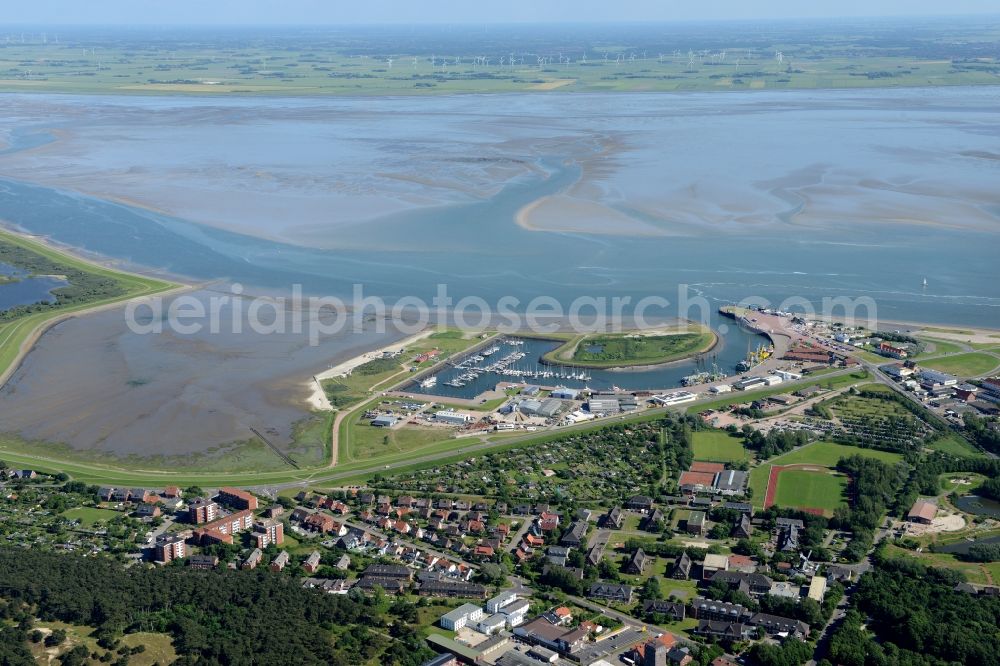 Aerial photograph Norderney - Port facilities on the island Norderney in the state Lower Saxony