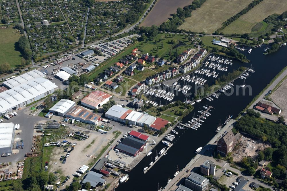 Aerial image Greifswald - Port facilities near the Marina in Greifswald in the state Mecklenburg - Western Pomerania