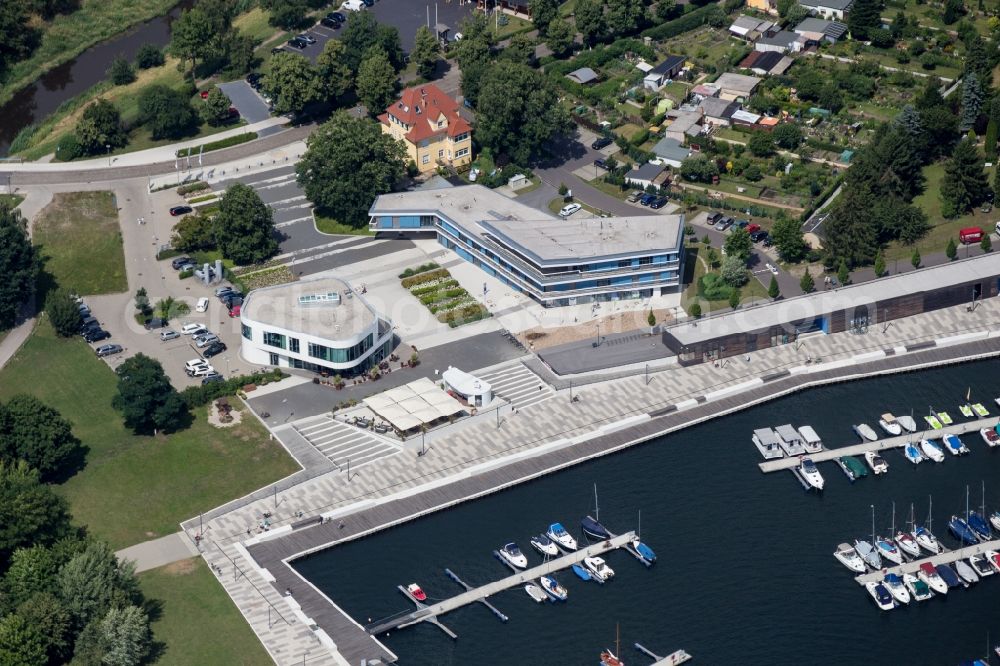 Aerial image Senftenberg - Port facilities of Stadthafen Senftenberg in the state Brandenburg