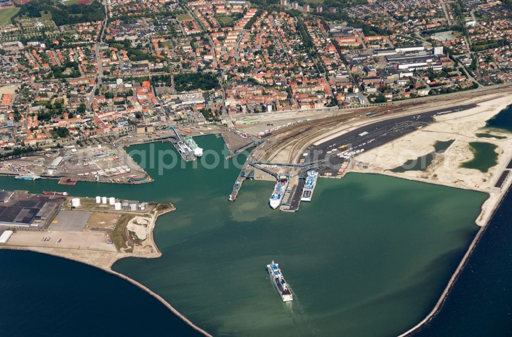 Aerial photograph Trelleborg - Docks and terminals with warehouses and freight forwarding and logistics companies in Trelleborg in Sweden