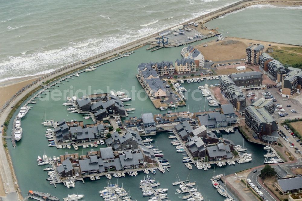 Deauville from above - Harbour village and Marina in Deauville, Basse-Normandie in Normandy, France