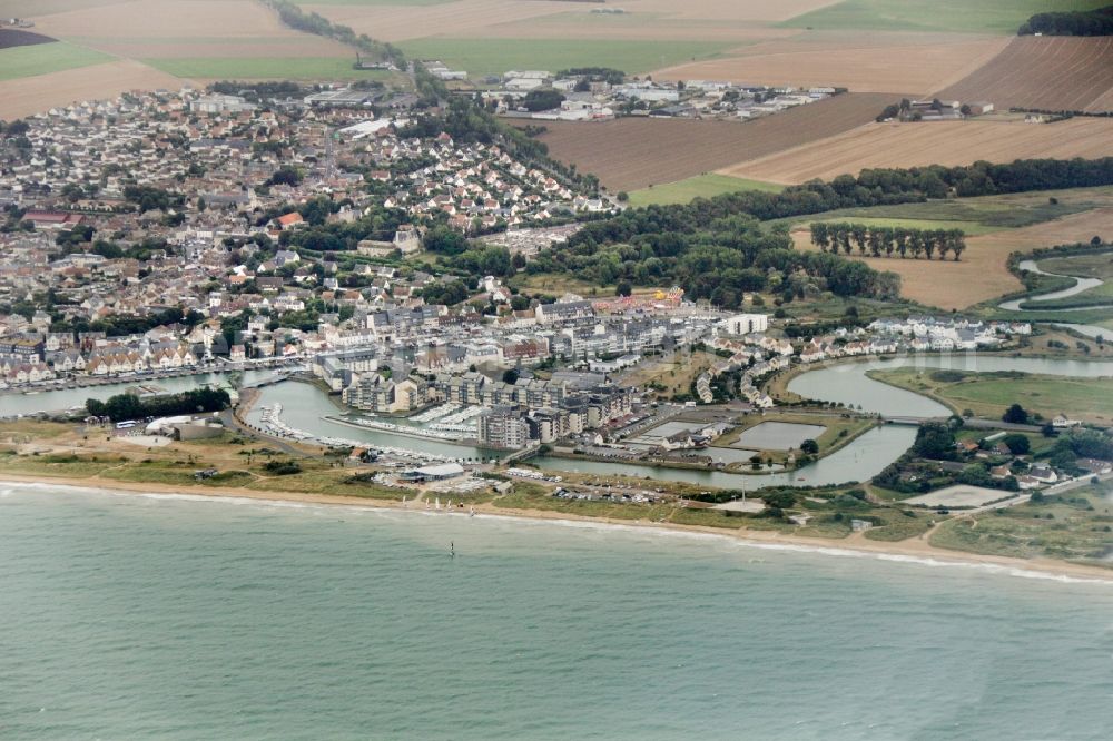 Aerial image Deauville - Harbour village and Marina in Deauville, Basse-Normandie in Normandy, France